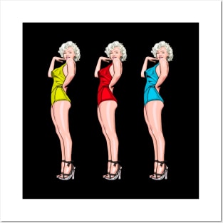 Marilyn pop swimsuits Posters and Art